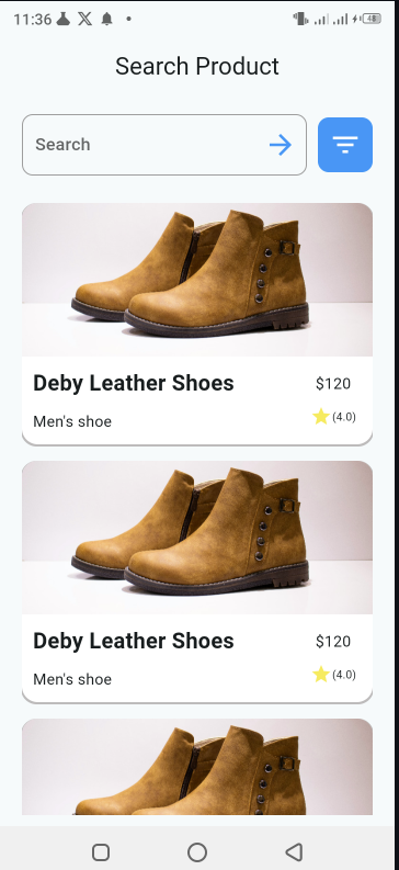E-Commerce Mobile App Interface